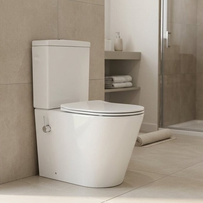 SATBRE36BFC SAT Brevis talna brezrobna WC školjka monoblok s funkcijo bide in WC desko s počasnim zapiranjem