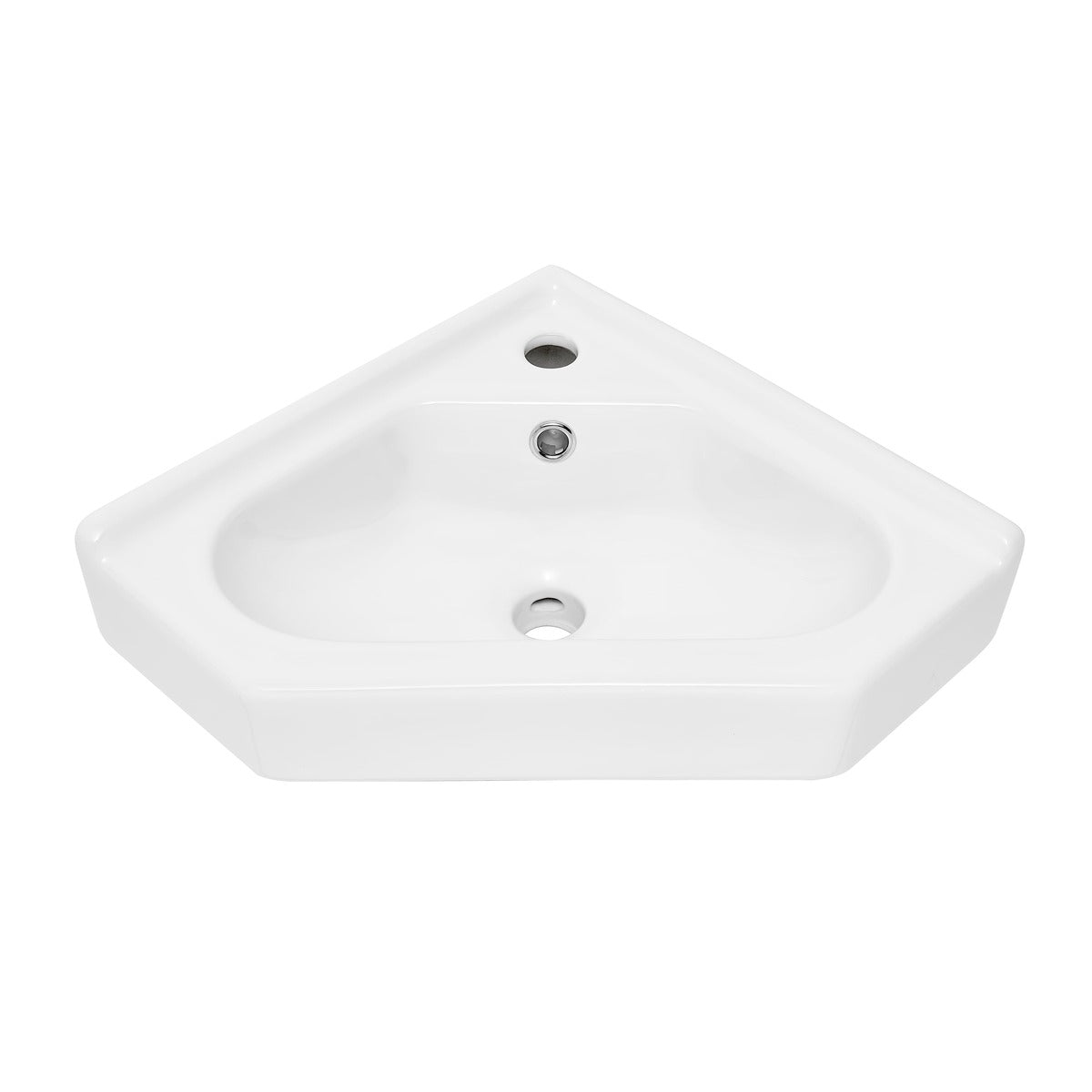 SATBW5538 SAT B-Way 55 x 38 cm kotni stenski keramični umivalnik z odprtino za armaturo