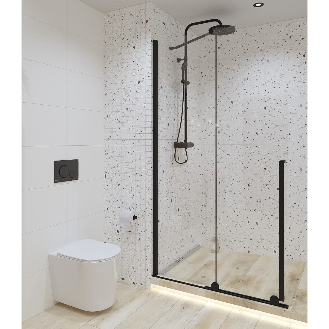 SATBWIXM120C SAT Walk-In Xmotion 120 drsna tuš stena