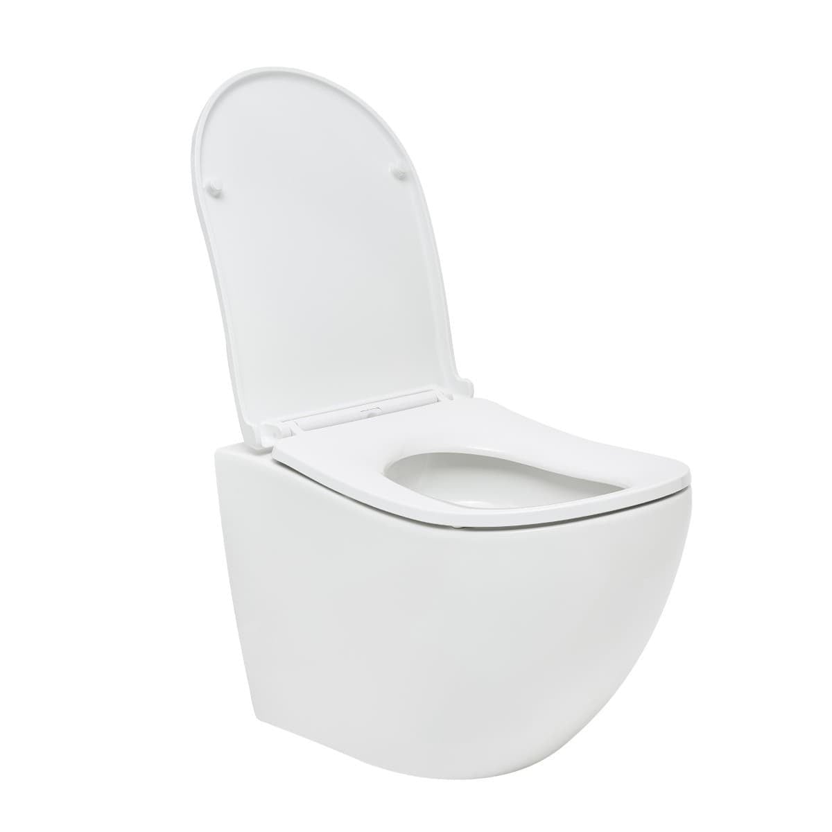 SATERG1 SAT Ergo viseča brezrobna WC školjka z WC desko s počasnim zapiranjem