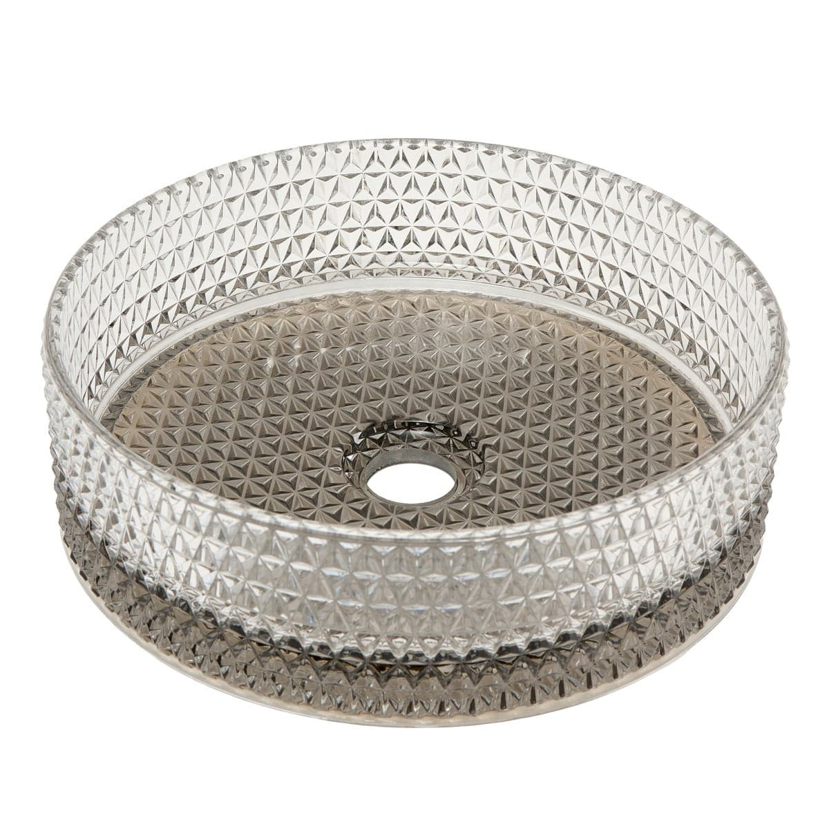 SATGLA3636BB SAT Purity 36 x 36 cm okrogli nadpultni stekleni umivalnik