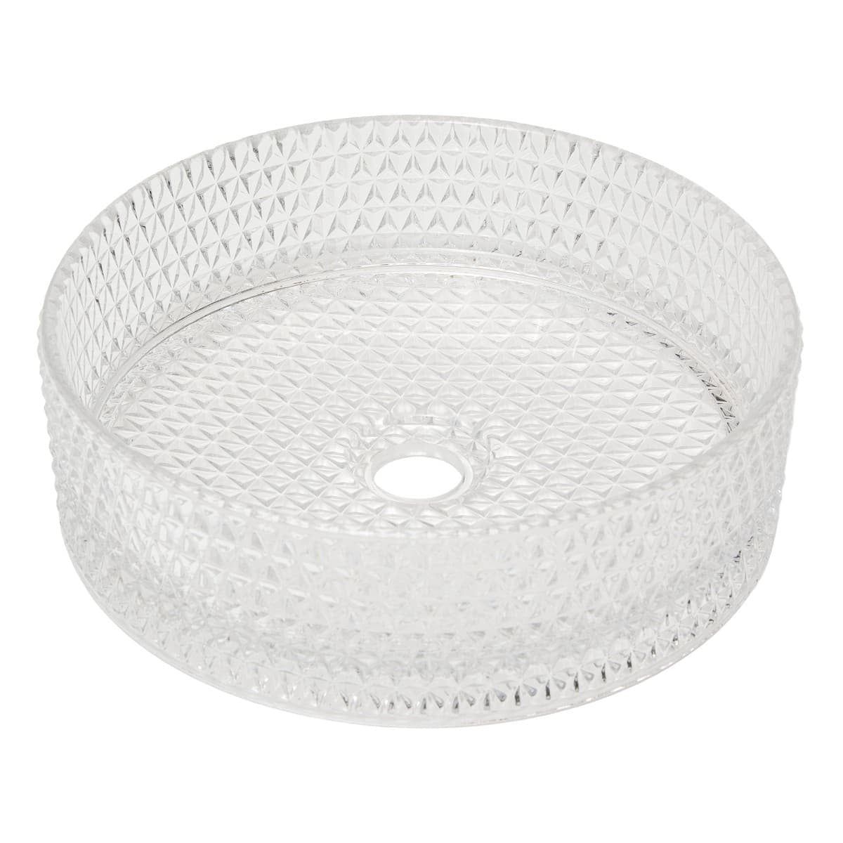 SATGLA3636T SAT Purity 36 x 36 cm okrogli nadpultni stekleni umivalnik