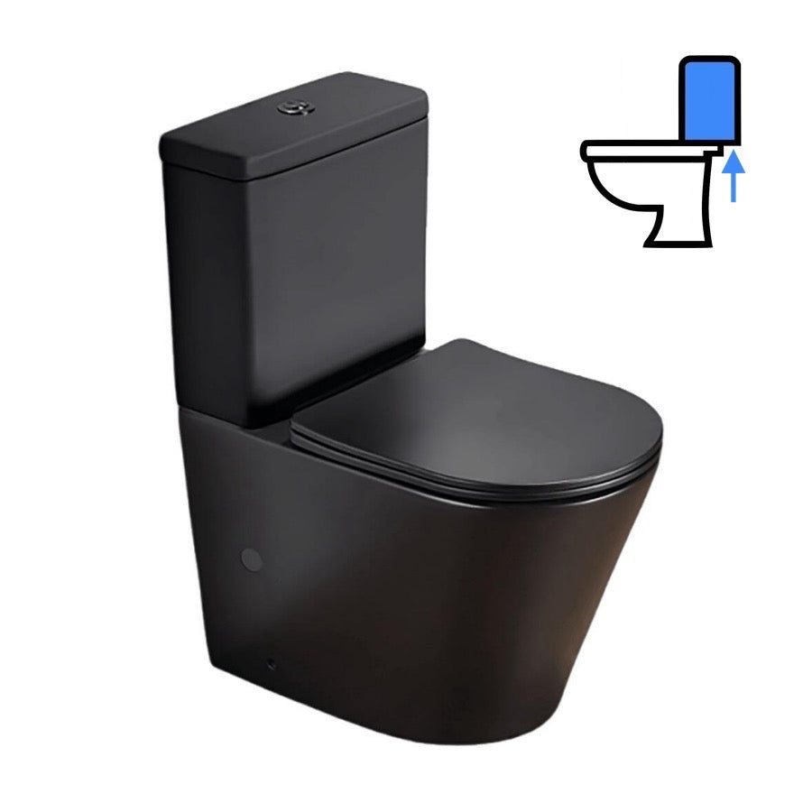 SATINF031VPSNBKM SAT Infinitio talna brezrobna WC školjka monoblok z WC desko s počasnim zapiranjem