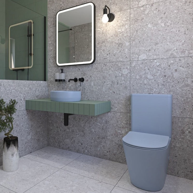 SATINF031VPSNDBLM SAT Infinitio talna brezrobna WC školjka monoblok z WC desko s počasnim zapiranjem