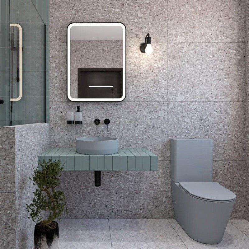 SATINF031VPSNLGRM SAT Infinitio talna brezrobna WC školjka monoblok z WC desko s počasnim zapiranjem