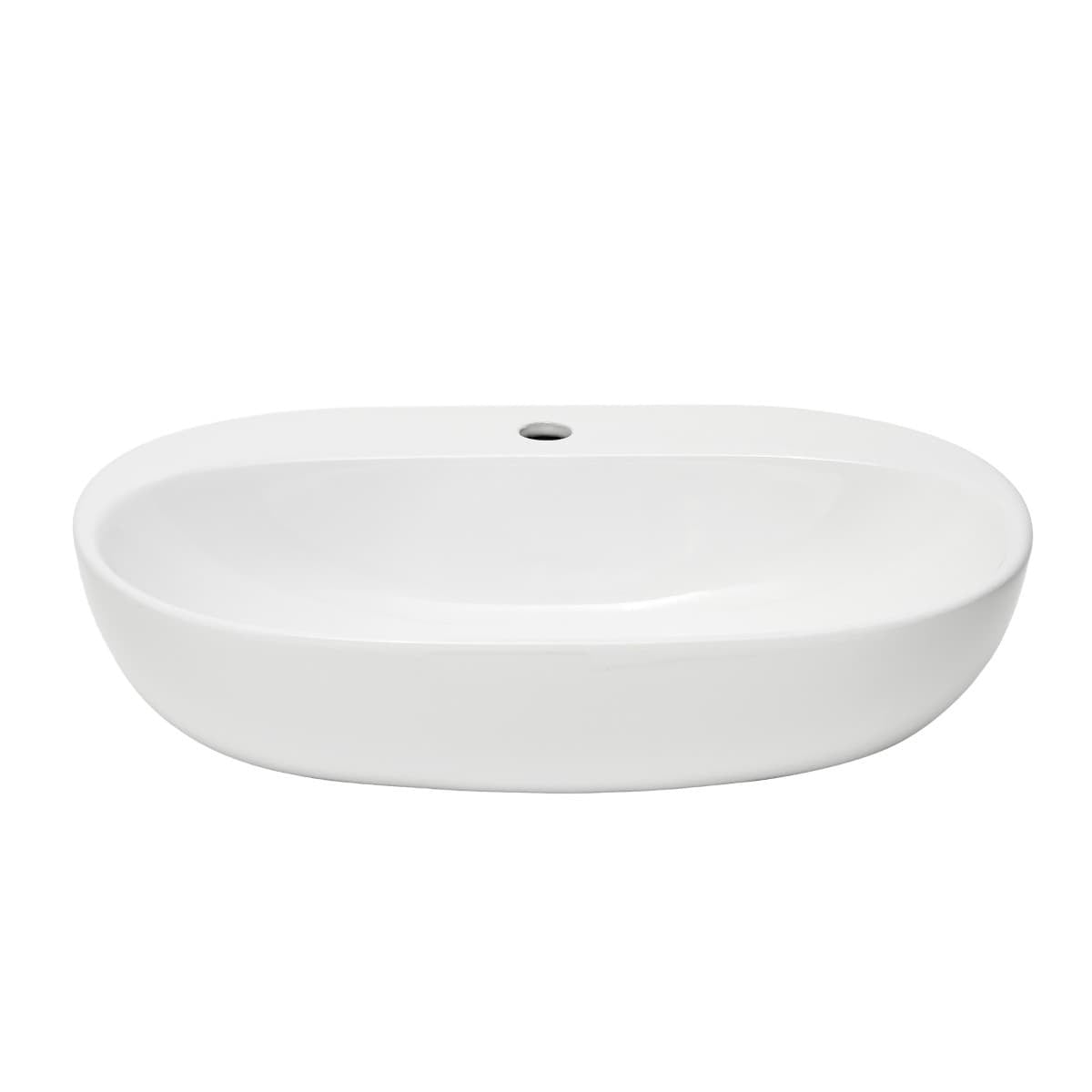 SATINF60402 SAT Infinitio 60 x 40 cm ovalni nadpultni keramični umivalnik z odprtino za armaturo