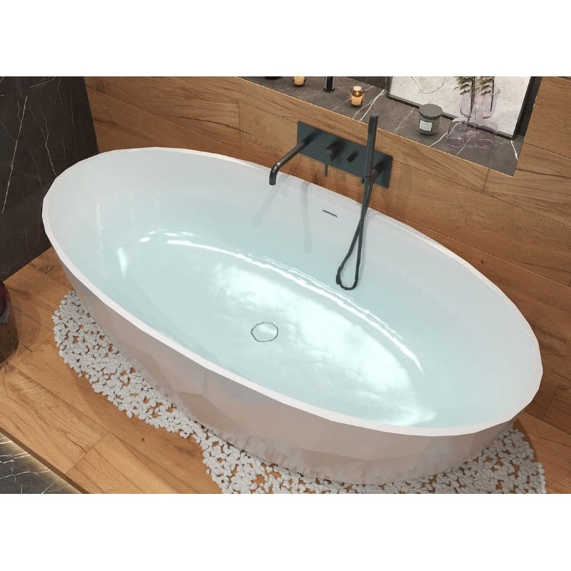 SATME1670 SAT Meda samostoječa kopalna kad 167 x 82,3 iz litega marmorja