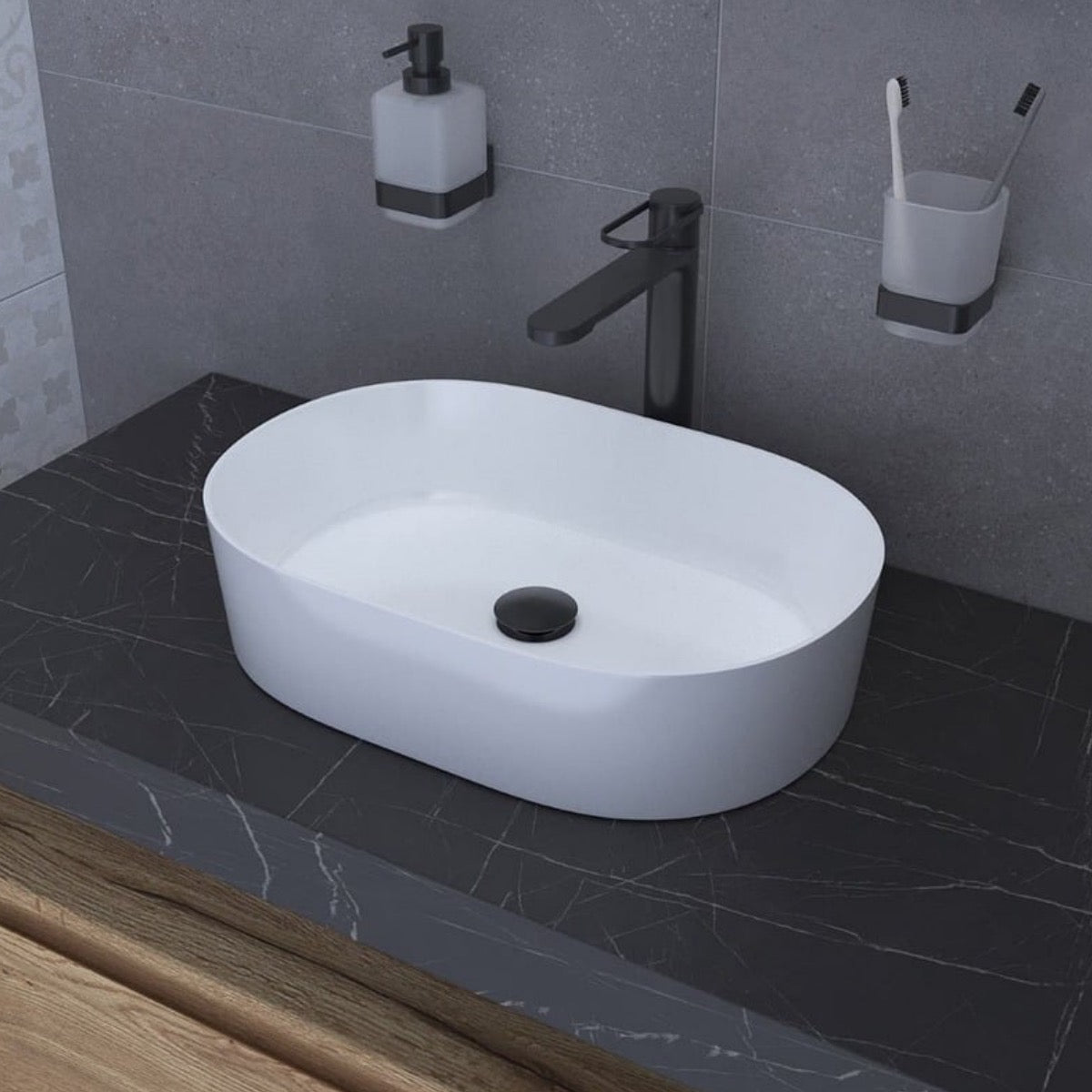 SATUMPRO5033 SAT Project 50 x 33 cm nadpultni keramični umivalnik