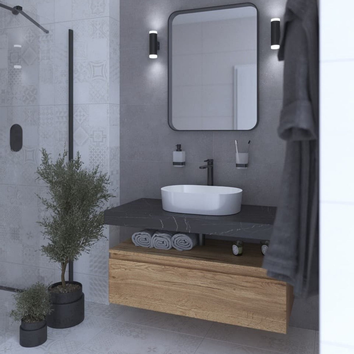 SATUMPRO5033 SAT Project 50 x 33 cm nadpultni keramični umivalnik