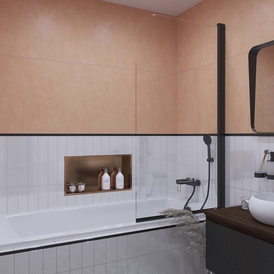 SATVZUNIKCT80 SAT 150 x 80 zložljiva steklena stena za kad