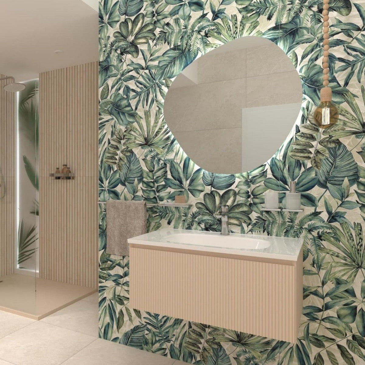 AUSTEN80BG Naturel Austen 80 x 52 cm umivalnik z omarico