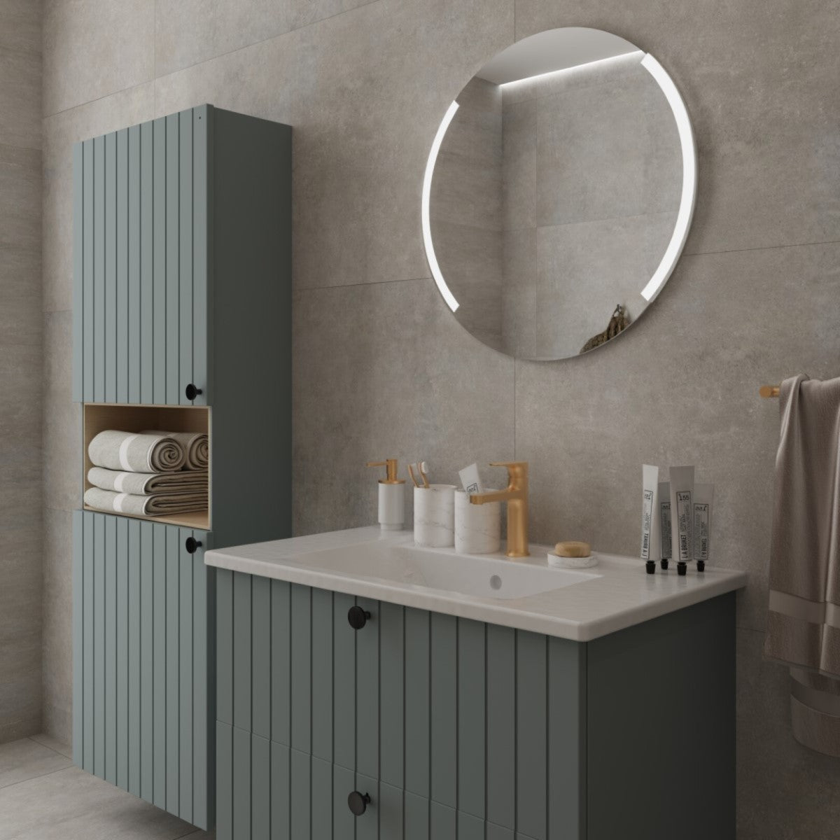 ROOTG60GINTS VitrA Root Groove 60 x 47 cm umivalnik z omarico