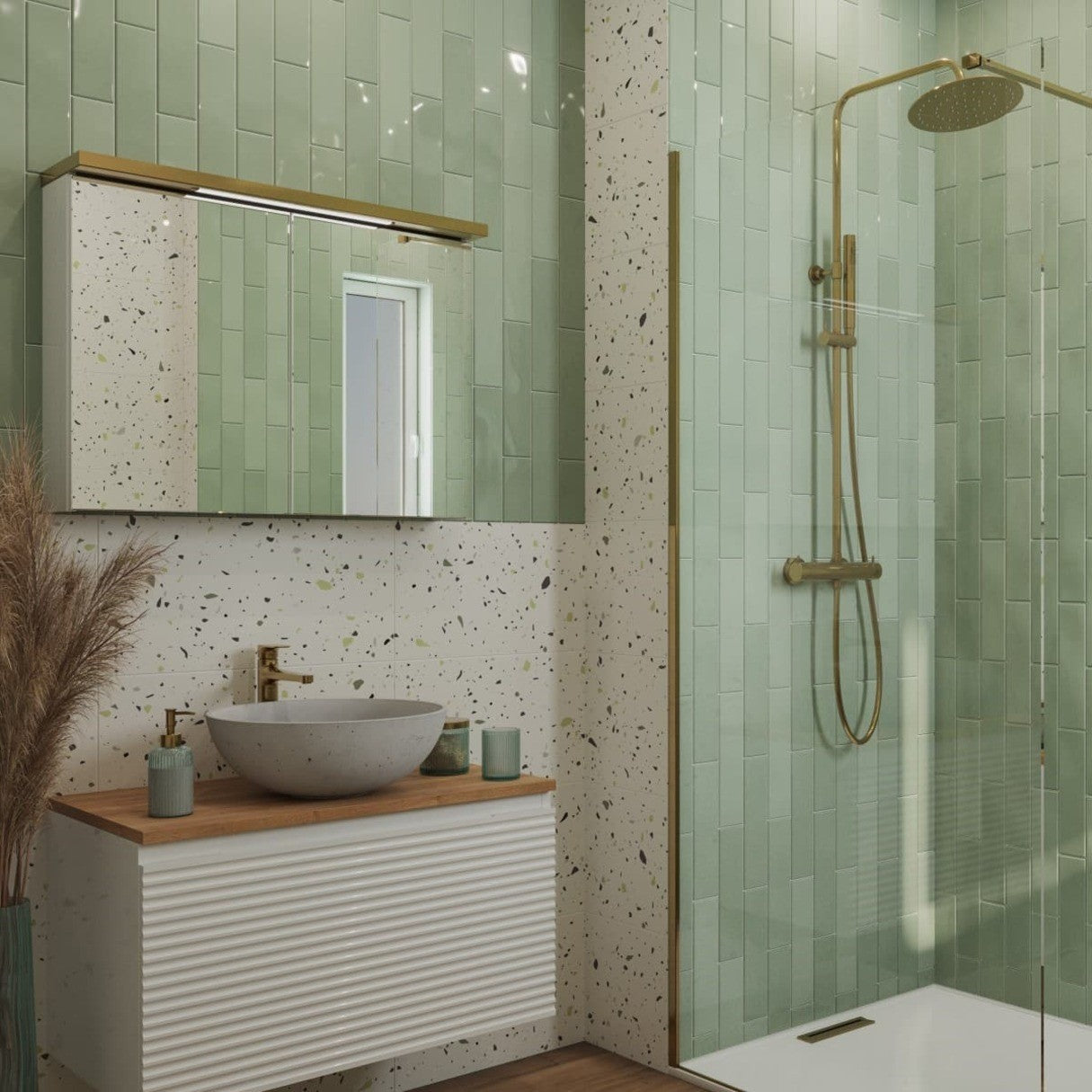 SAVONA100BIDDH Naturel Savona 98 x 45 cm omarica za umivalnik
