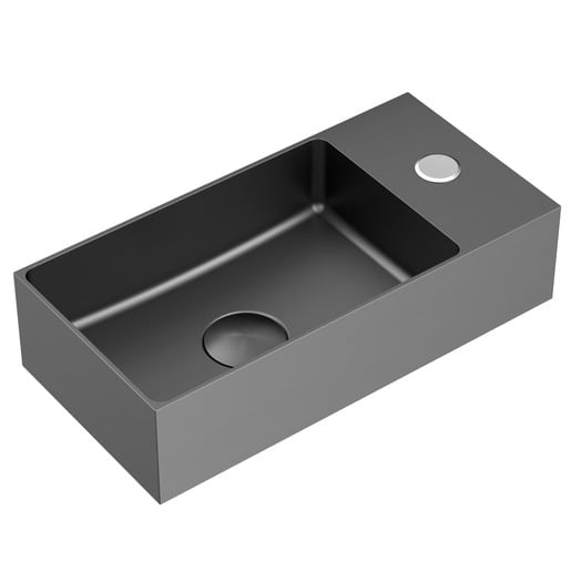 SATAUR3618BGM SAT Aurum 36 x 18 cm stenski umivalnik iz nerjavečega jekla