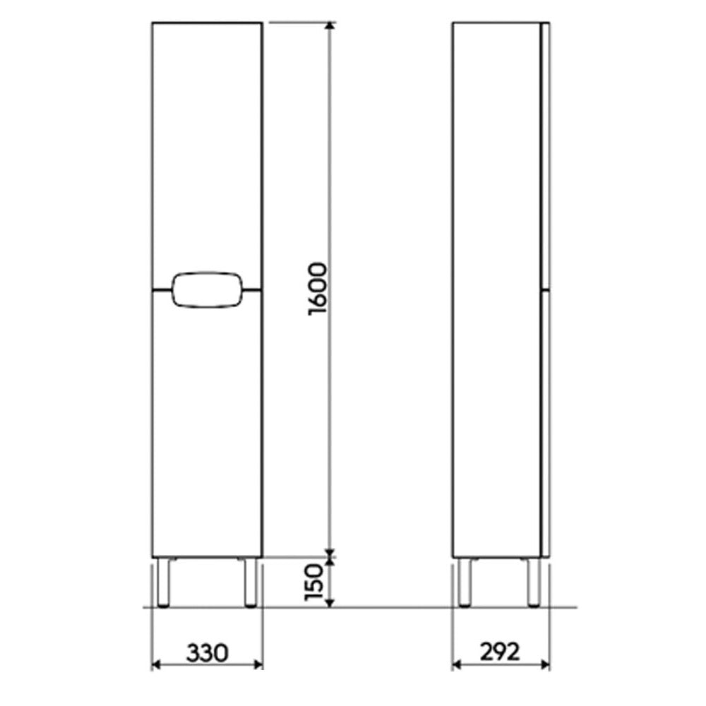 88393000 Kolo Rekord 160 x 33 x 29 cm visoka stranska omara