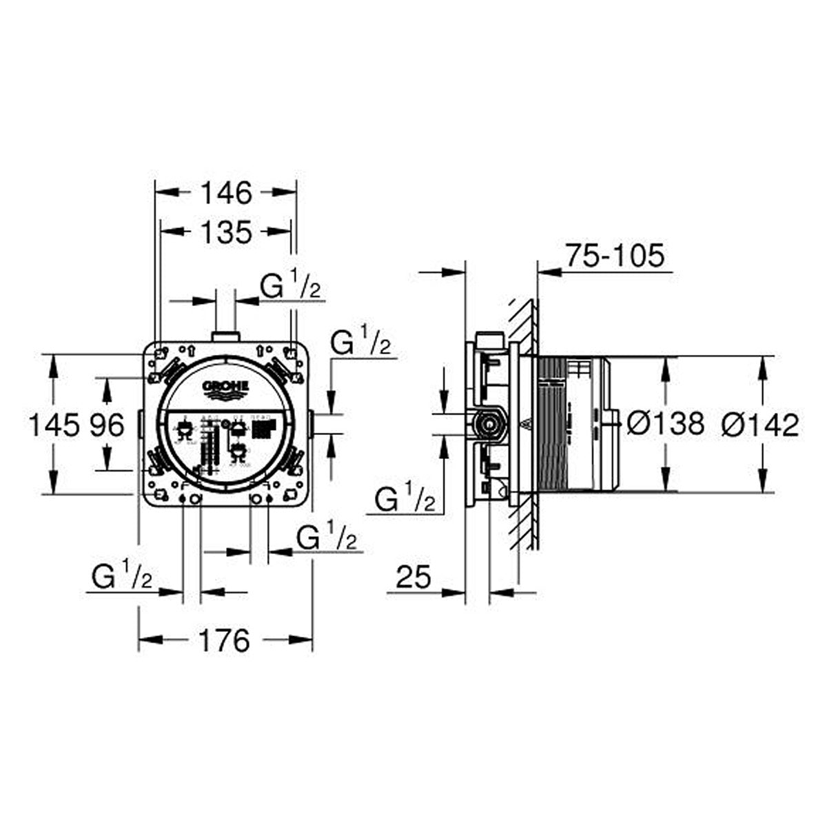 35604000 Grohe Rapido SmartBox univerzalni podometni del
