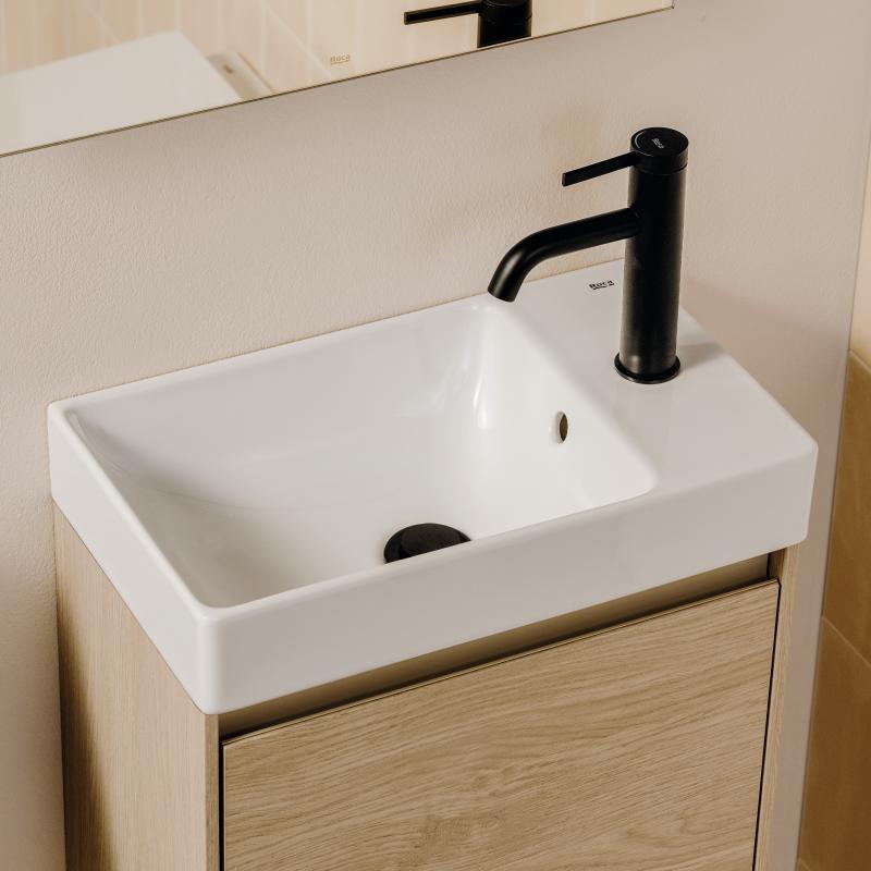 A327681000 Roca ONA 45 x 26 cm desna izvedba keramični umivalnik z odprtino za armaturo