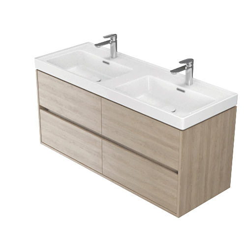 S801-325 Cersanit CREA 120 x 46 cm dvojni umivalnik z omarico