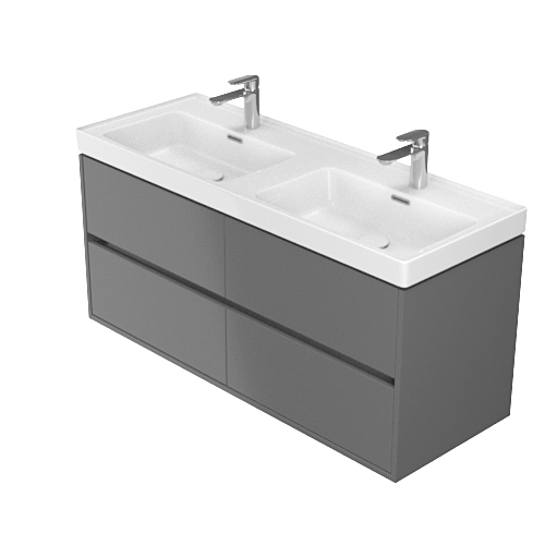 S801-324 Cersanit CREA 120 x 46 cm dvojni umivalnik z omarico