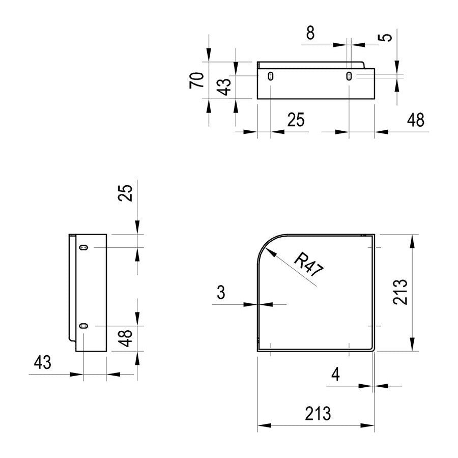 X01784 Ravak Yard 280 nosilec za umivalnik