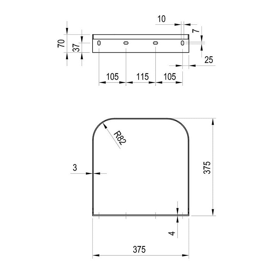 X01782 Ravak Yard 600 nosilec za umivalnik