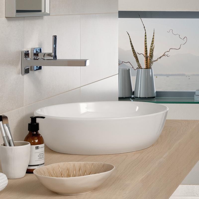 41794301 Villeroy & Boch 43 x 43 cm okrogli nadpultni keramični umivalnik