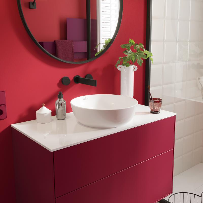 41794301 Villeroy & Boch 43 x 43 cm okrogli nadpultni keramični umivalnik