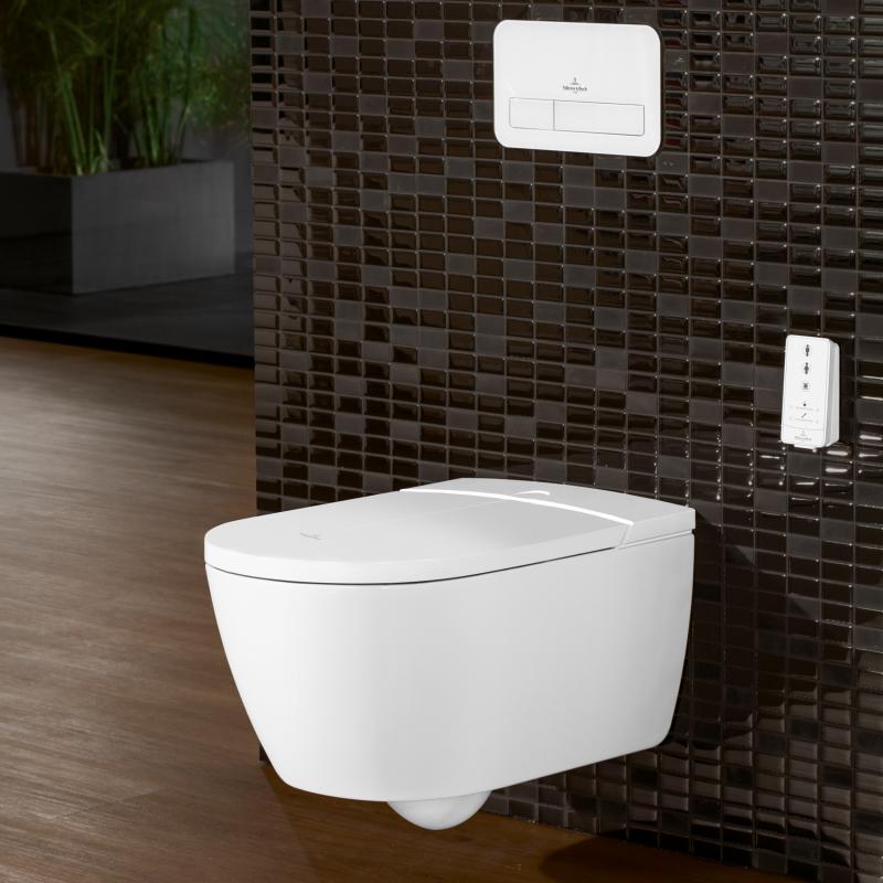 V0E100R1 Villeroy & Boch Viclean higienska brezrobna WC školjka z WC desko s počasnim zapiranjem