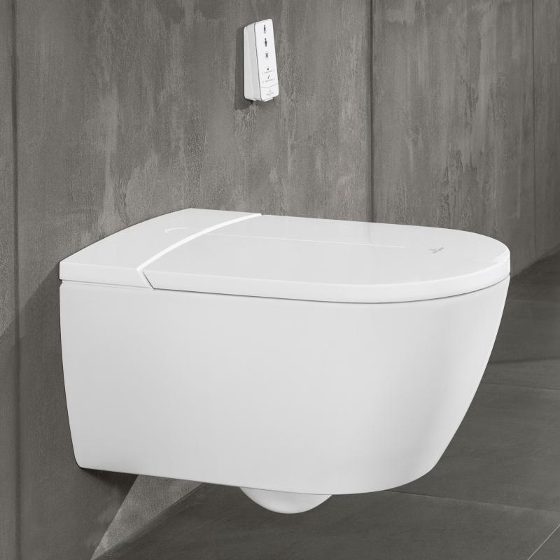 V0E100R1 Villeroy & Boch Viclean higienska brezrobna WC školjka z WC desko s počasnim zapiranjem