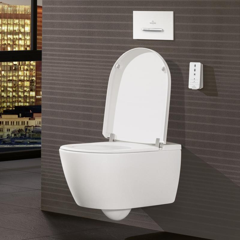 V0E100R1 Villeroy & Boch Viclean higienska brezrobna WC školjka z WC desko s počasnim zapiranjem