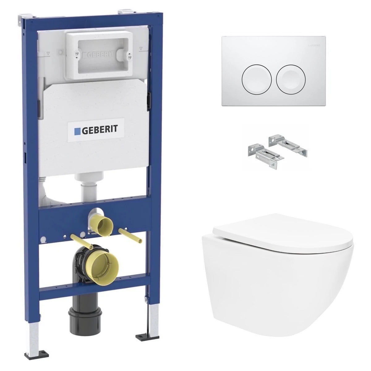 GEBBS67D25B SAT WC školjka s kompletom Geberit Duofix 458.103.00.1 Delta25