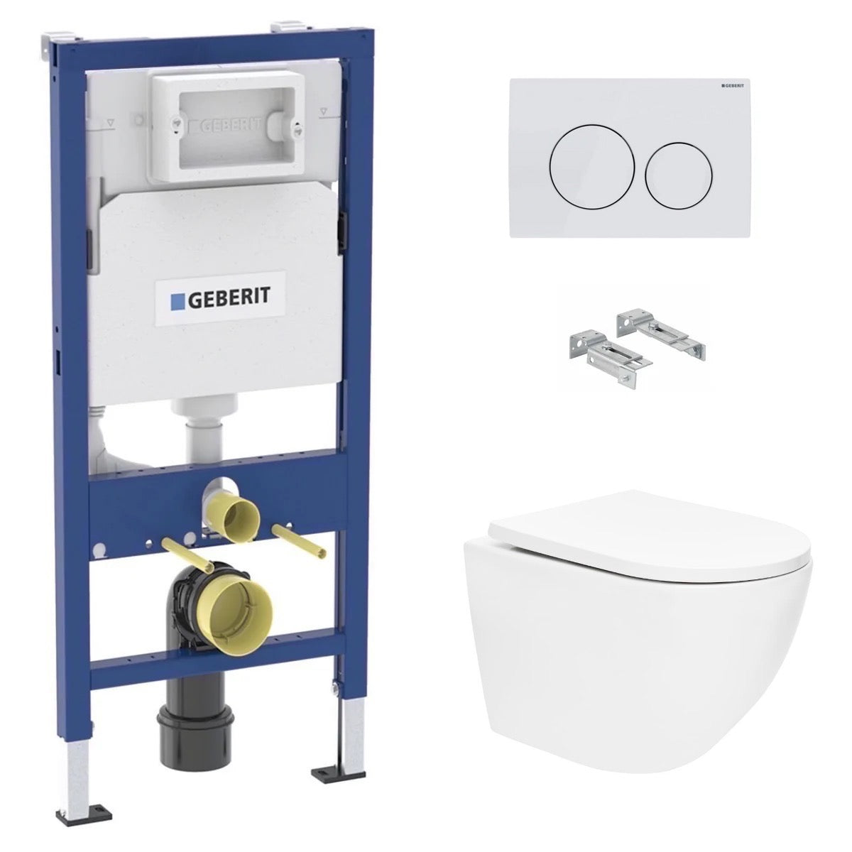 GEBBS67D20B SAT WC školjka s kompletom Geberit Duofix 458.103.00.1 Delta20