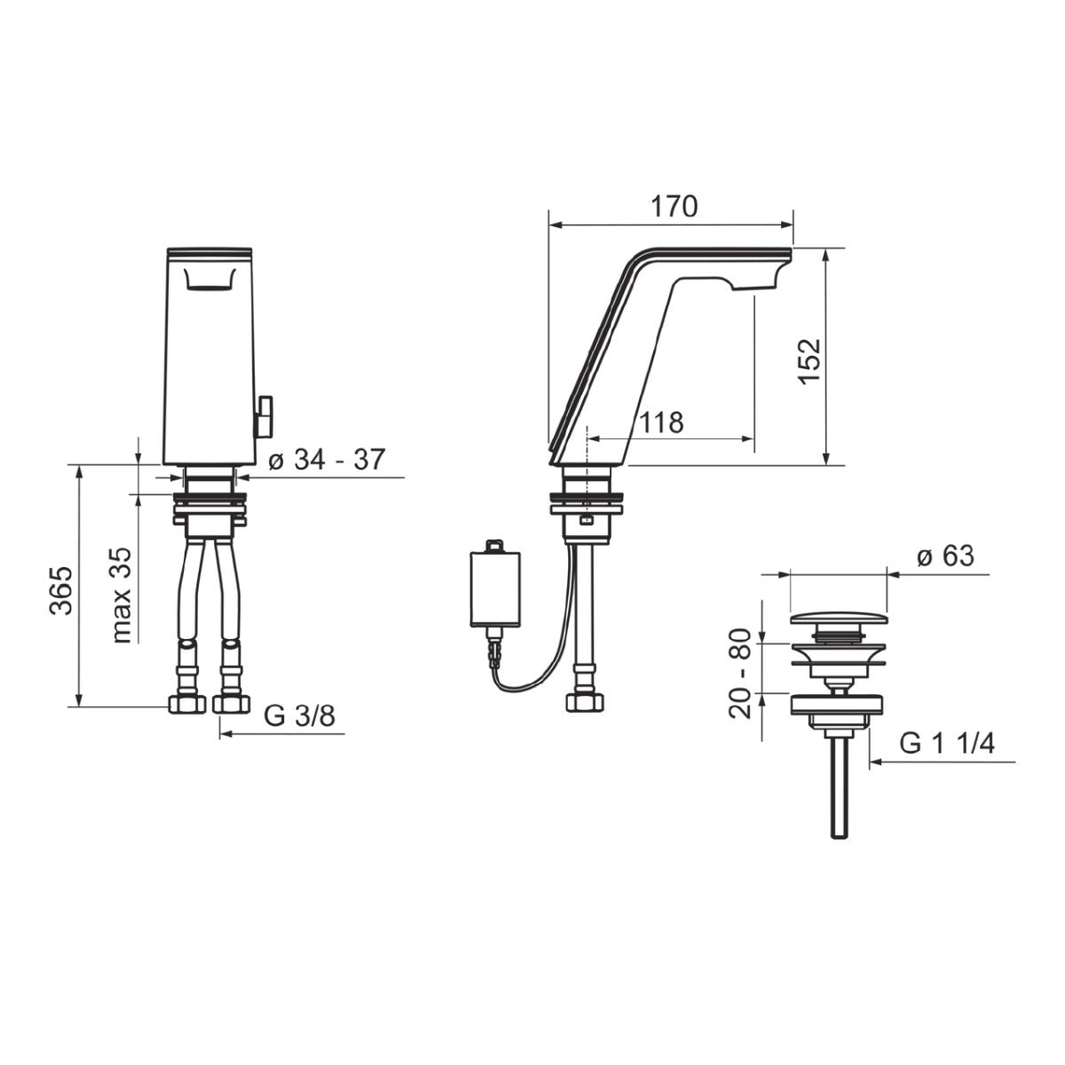 Armature 07732201 Hansa Alessi Sense armatura na senzor za umivalnik | KOPALNICA-ONLINE.SI