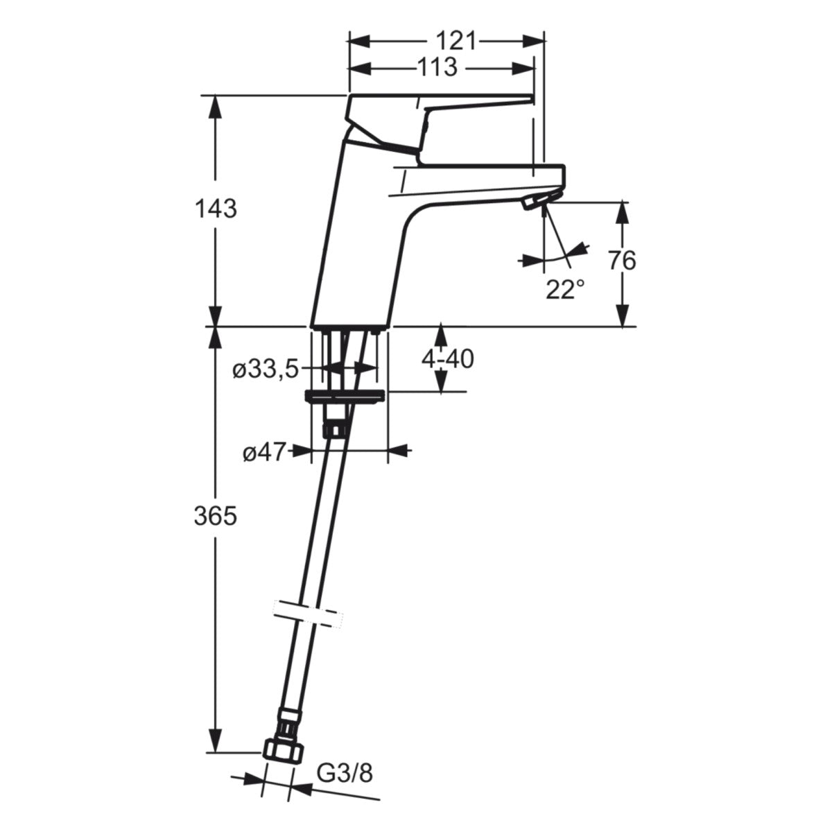 Armature 09052283 Hansa Twist armatura za umivalnik | KOPALNICA-ONLINE.SI