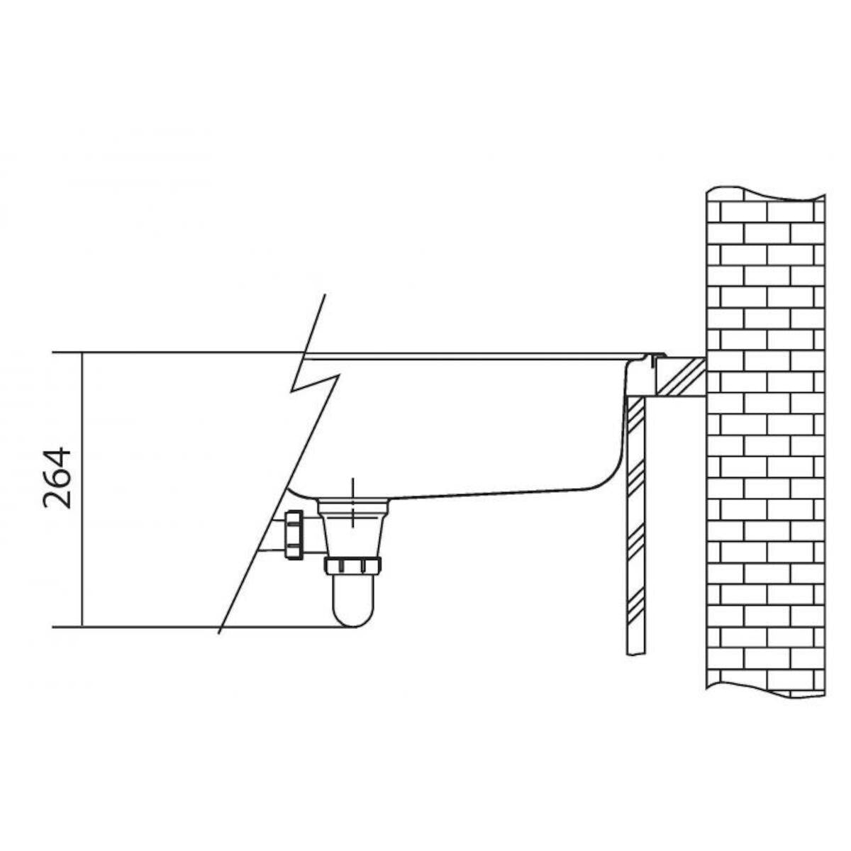 Pomivalno korito 101.0286.003 Franke RON 610-41 pomivalno korito iz nerjavnega jekla | KOPALNICA-ONLINE.SI