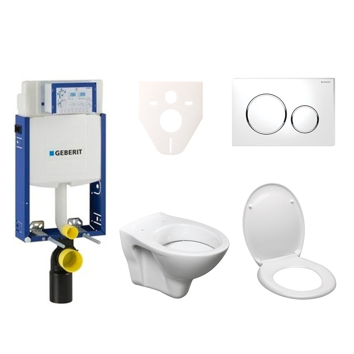 SIKOSSLPRO010 S-Line Pro wc školjka s kompletom Geberit Kombifix 110.302.00.5 Sigma20 white-krom