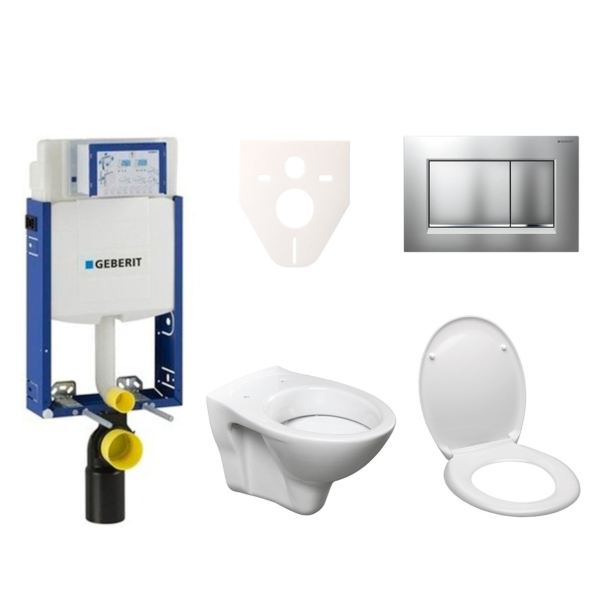 SIKOSSLPRO010 S-Line Pro wc školjka s kompletom Geberit Kombifix 110.302.00.5 Sigma30 krom matt