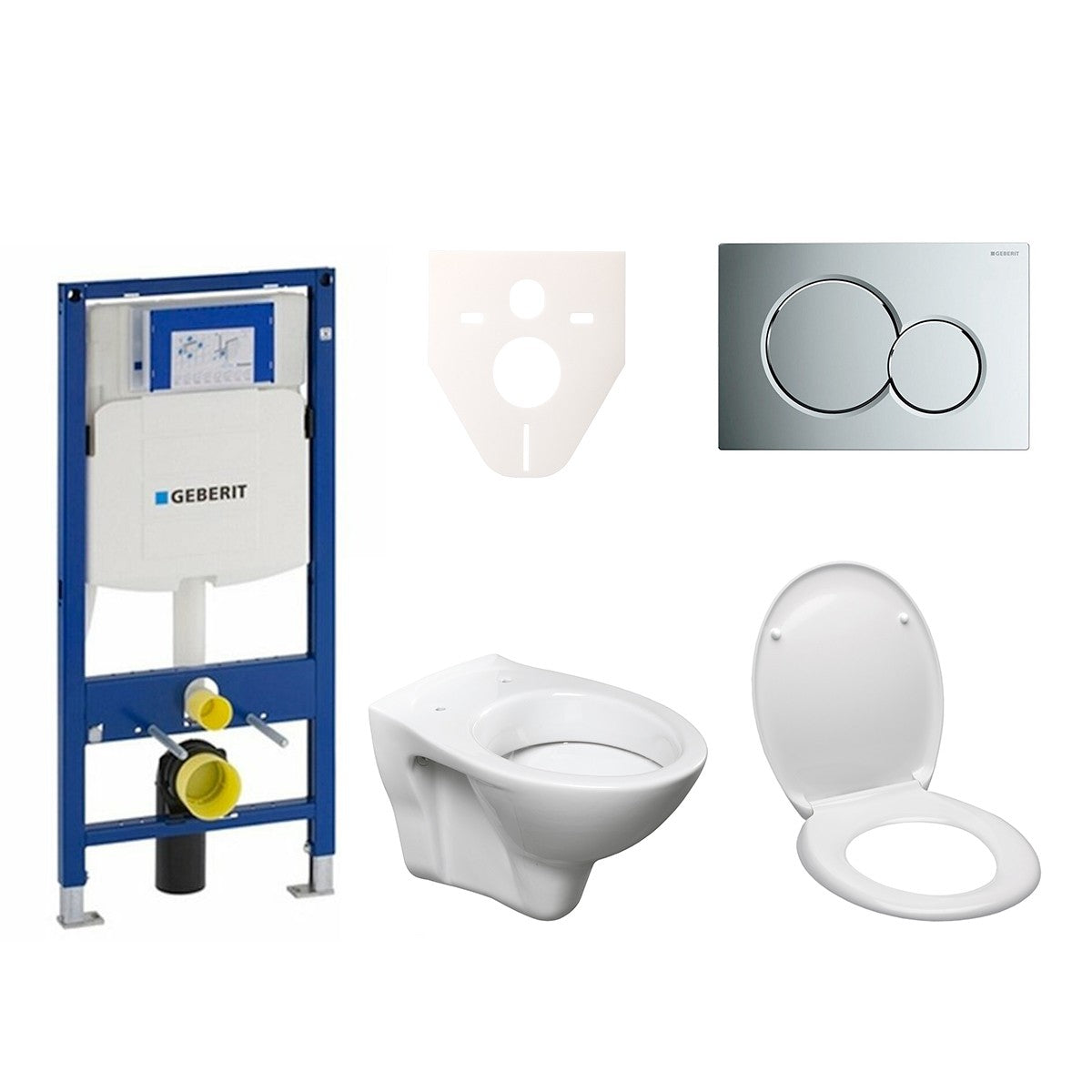 SIKOSSLPRO010 S-Line Pro wc školjka s kompletom Geberit Duofix 111.300.00.5 Sigma01 krom