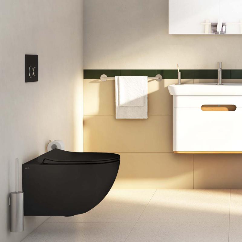 120-083R009 Vitra Sento črna WC deska z mat zaključkom s počasnim zapiranjem "Soft Close" | KOPALNICA-ONLINE.SI