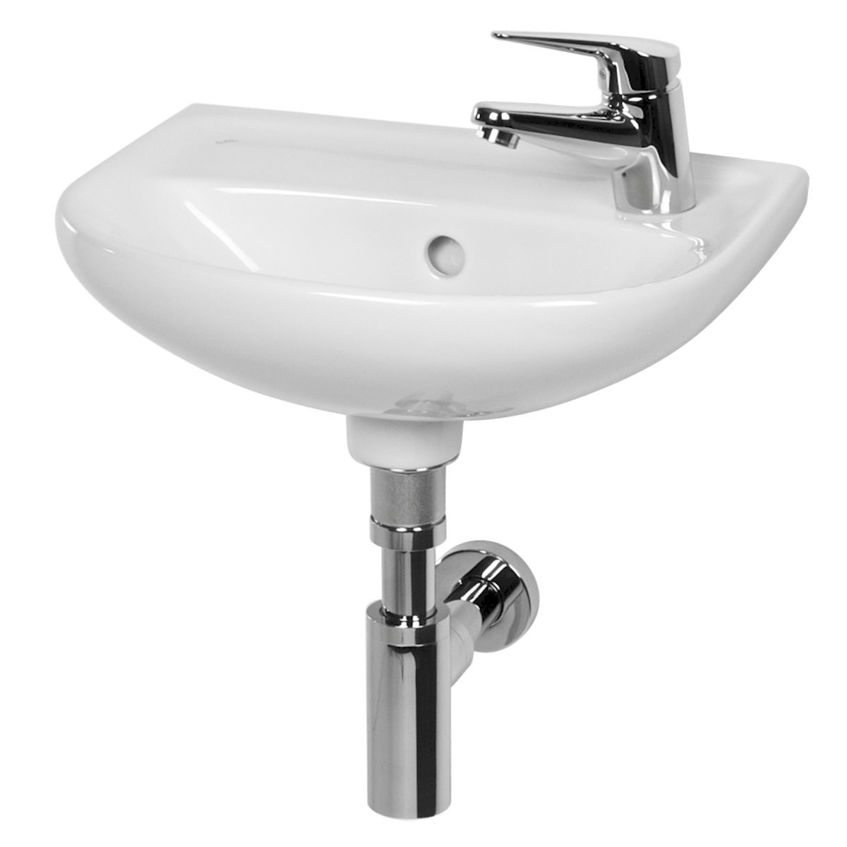H8153810001061 Jika Lyra Plus 40 x 31 cm stenski keramični umivalnik z odprtino za armaturo na desni strani