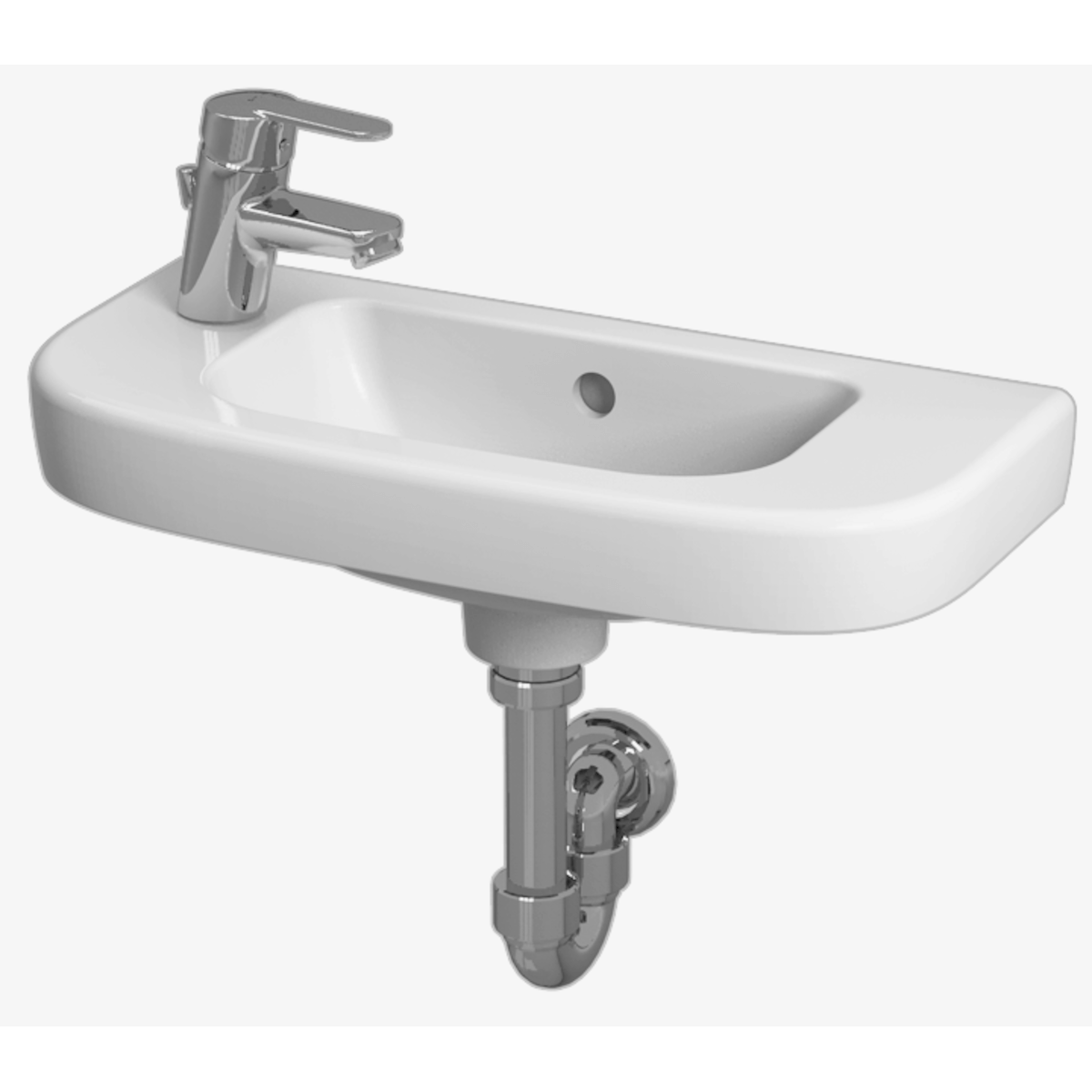 H8156150001051 Jika Deep 50 x 23 cm leva izvedba keramični umivalnik z odprtino za armaturo