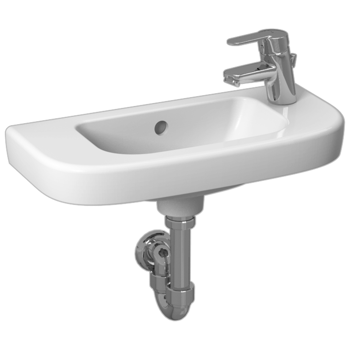 H8156150001061 Jika Deep 50 x 23 cm desna izvedba keramični umivalnik z odprtino za armaturo