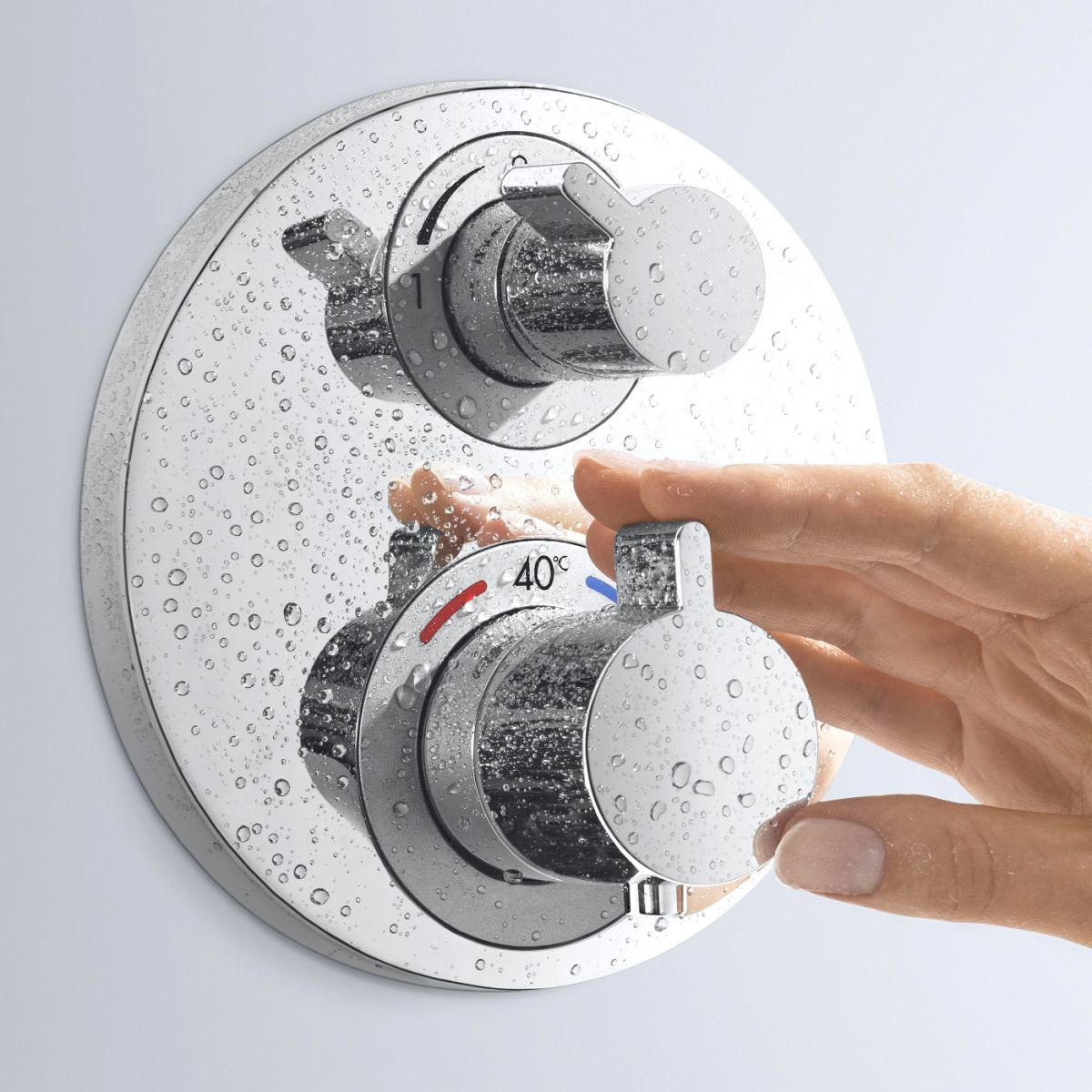 Armature 15757000 Hansgrohe Ecostat S termostatska pokrivna plošča | KOPALNICA-ONLINE.SI