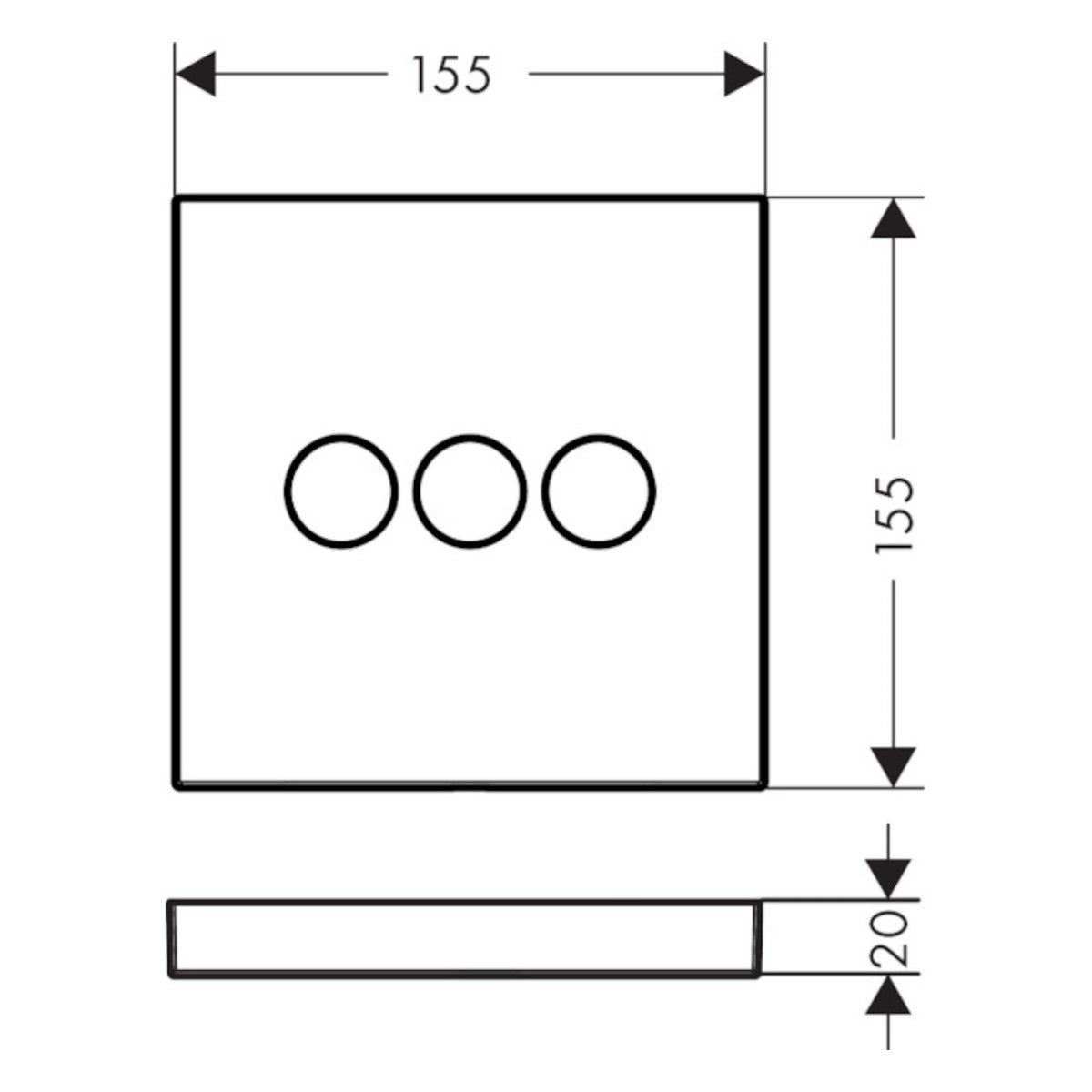 Armature 15764000 Hansgrohe ShowerSelect pokrivna plošča | KOPALNICA-ONLINE.SI