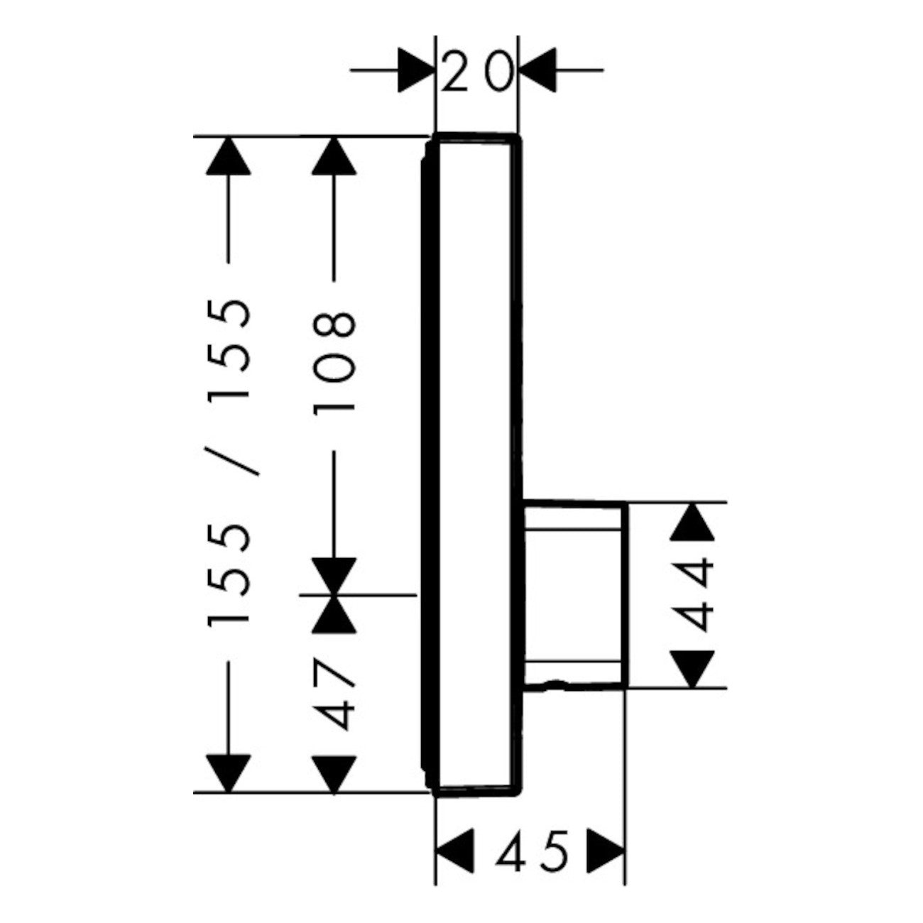 Armature 15768000 Hansgrohe ShowerSelect pokrivna plošča | KOPALNICA-ONLINE.SI