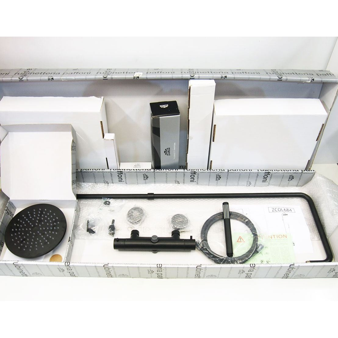 ZCOL684LIQNO Paffoni Brillo termostatska armatura za tuš s tuš setom črna