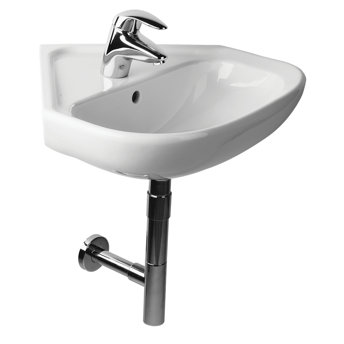 H8166120001041 Jika Deep 45 x 46 cm kotni keramični umivalnik z odprtino za armaturo