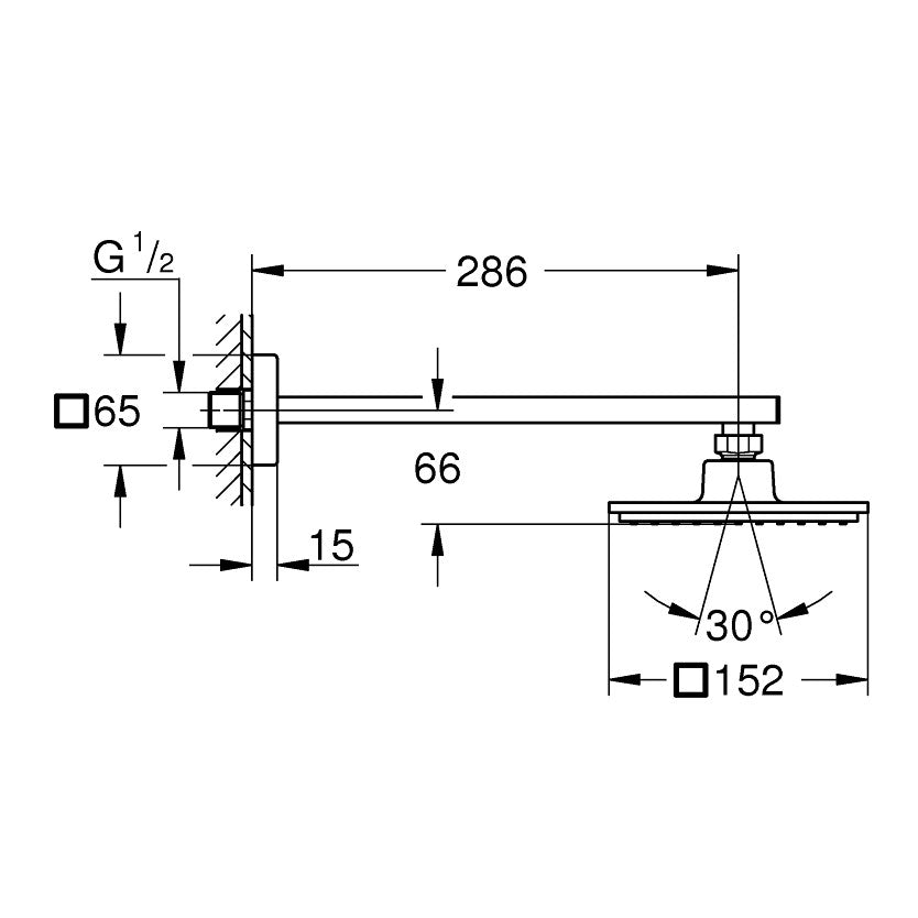 Prhe 26073000 Grohe Euphoria Cube 150 nadglavna prha | KOPALNICA-ONLINE.SI