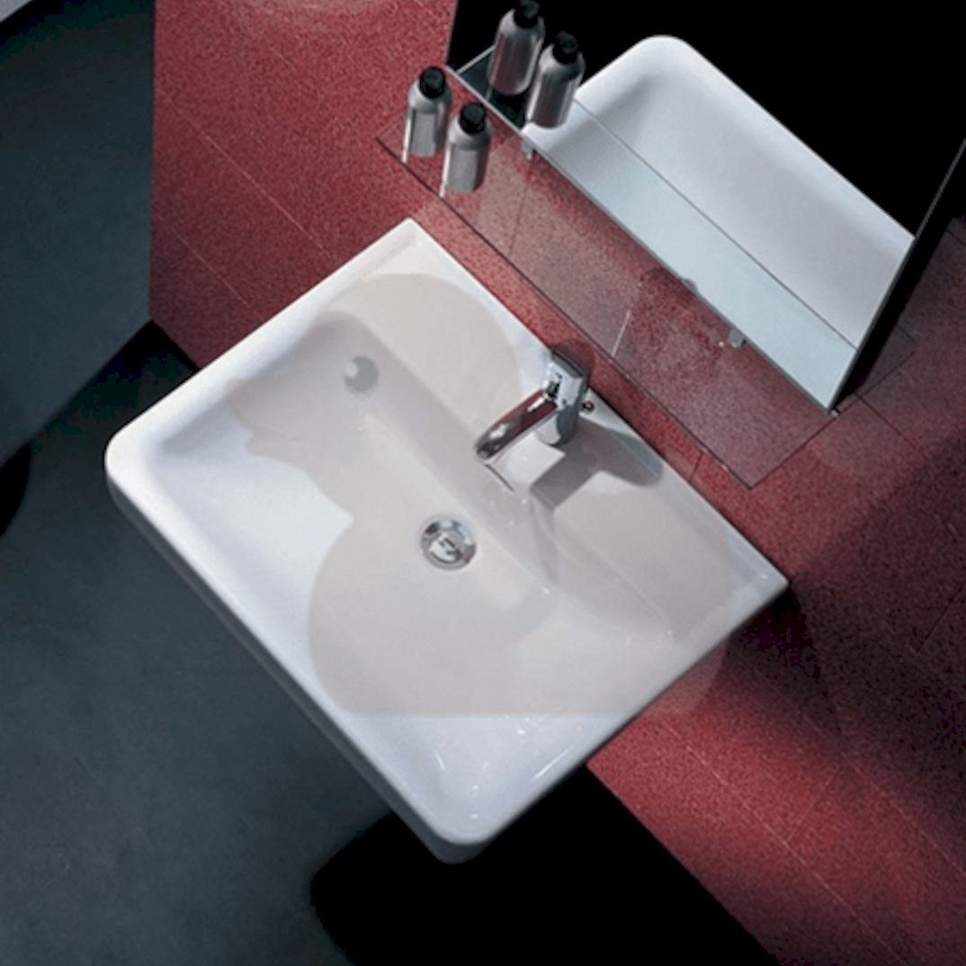 H8189520001041 Laufen Pro 60 x 48 cm pravokotni stenski keramični umivalnik z odprtino za armaturo