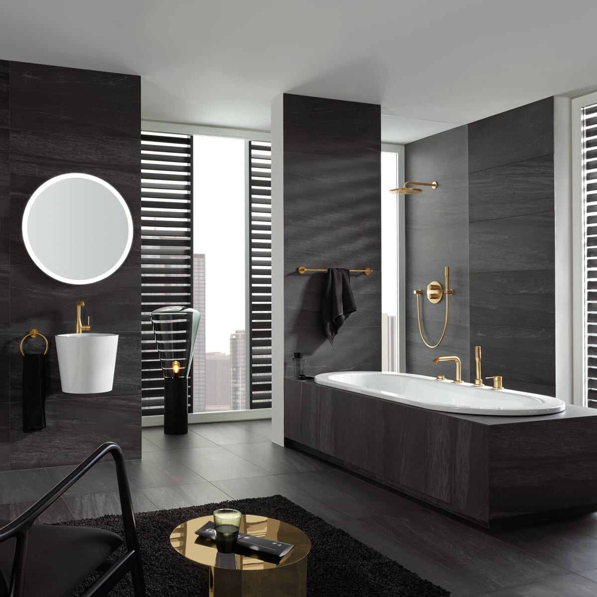 Armature 19578AL1 Grohe Essence New armatura za kad s tuš ročko za namestitev na rob kadi | KOPALNICA-ONLINE.SI